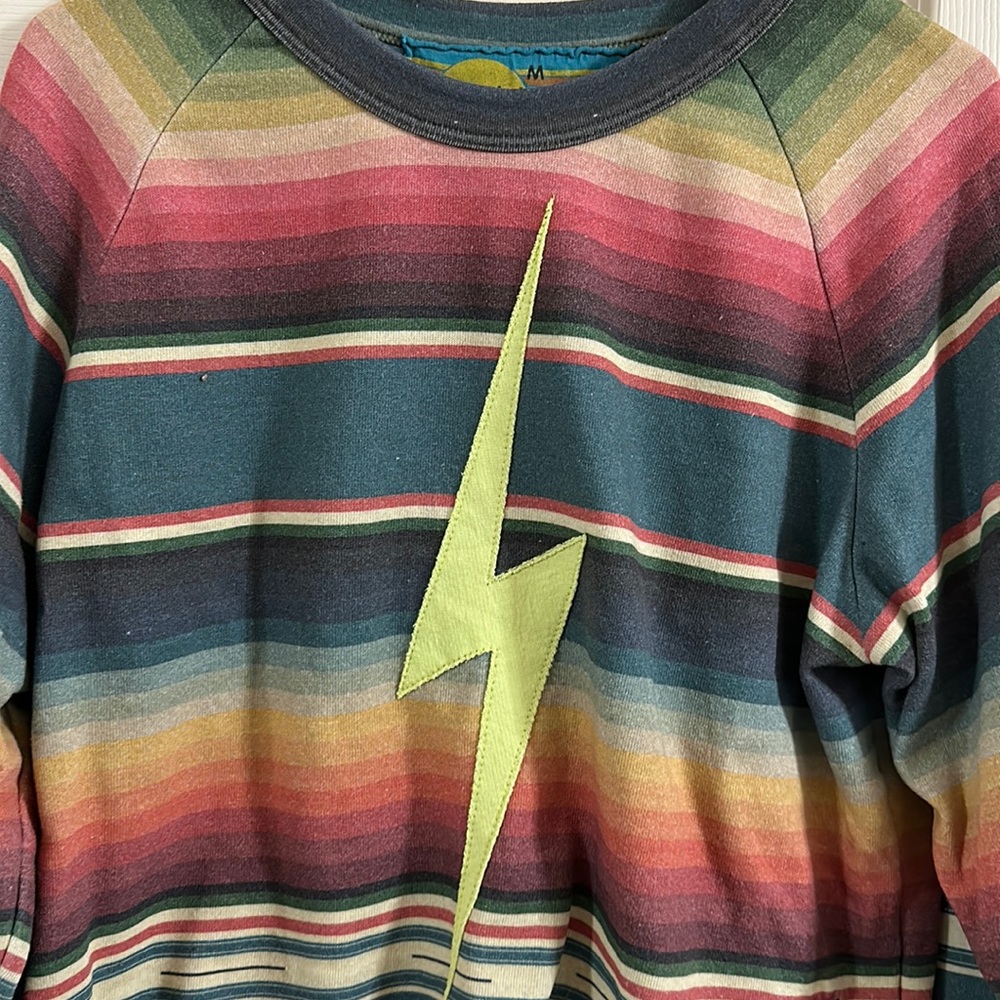 Aviator Nation Multicolor Striped Sweatshirt